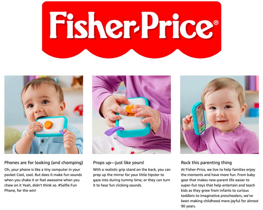 fisher price baby selfie phone teething toy rattle mirro baby toys 宝宝电话磨牙咬牙镜子玩具